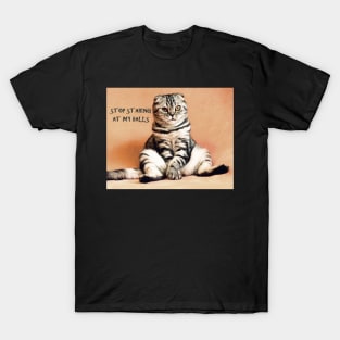 Stop Staring at my Balls T-Shirt